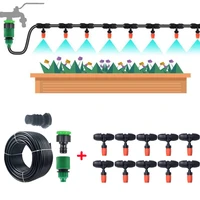 diy automatic micro drip irrigation system garden irrigation spray self watering kits wtih adjustable drip nozzles 10m15m20m