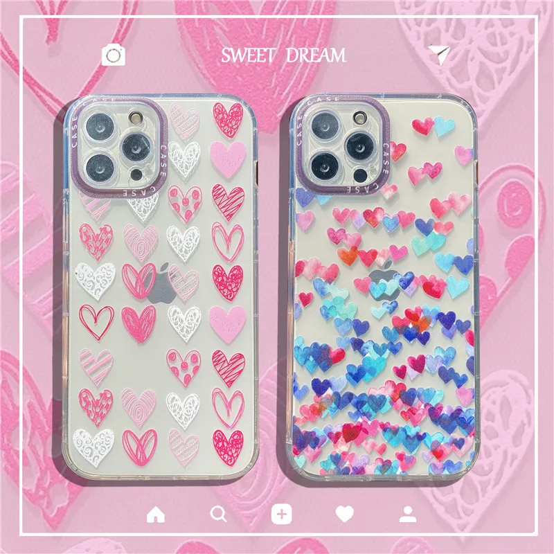 

Heart-shaped transparent protective case for OPPO A94 F9 Pro A5 A3s A53 2020 4G A33 A52 A92 A5 A9 A7 A5S A12 A8 A31F9 F9 A1k
