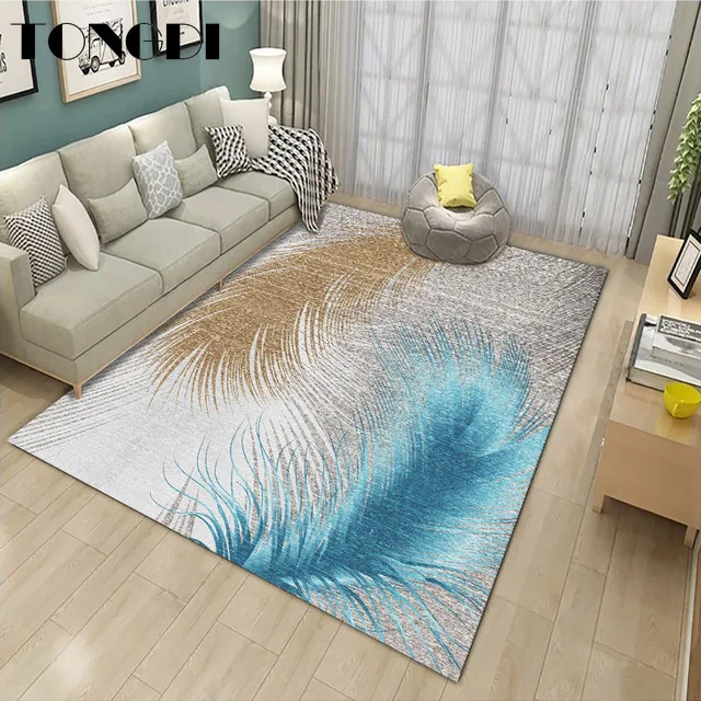 Коврик TONGDI современный нескользящий элегантный художественный 3D стерильная