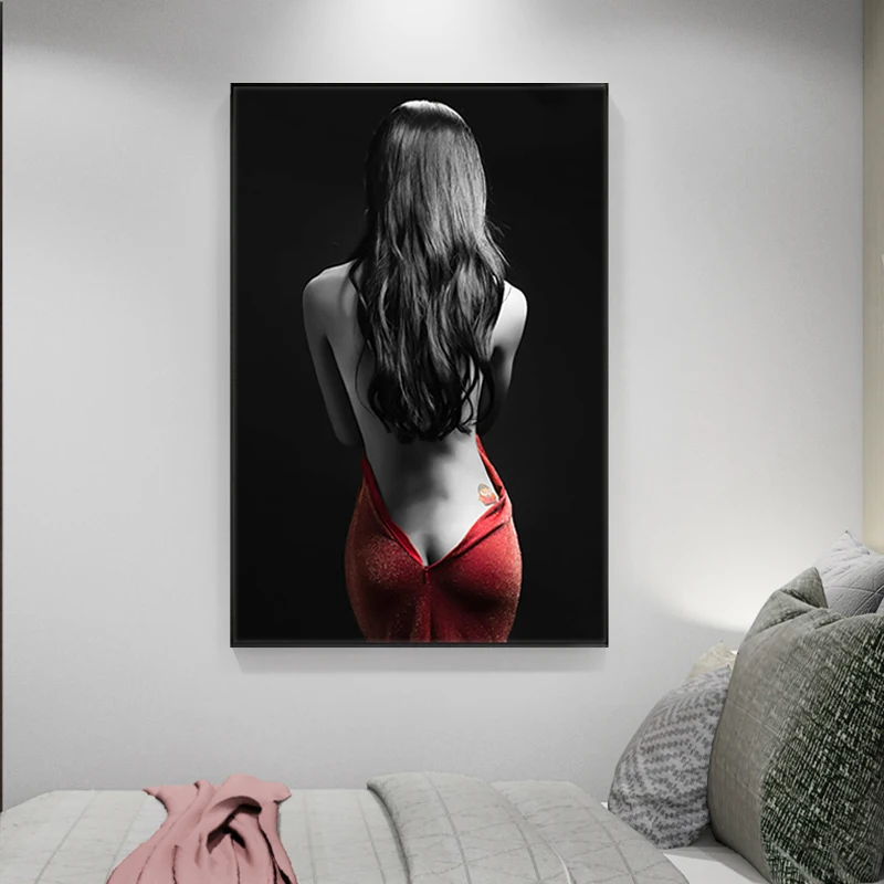 

Sexy Women Half Nude Abstract Canvas Painting Posters and Prints Wall Art Naked Pictures Cuadros for Living Room Home Decor