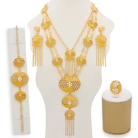 luxury necklace earrings jewelry set for women african necklace sets in gold girls elegant bridal wedding party gifts
