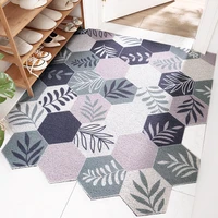 nordic gradient color geometry entrance hall carpet pvc wire loop mat ins door mat living room floor mat bathroom non slip rug