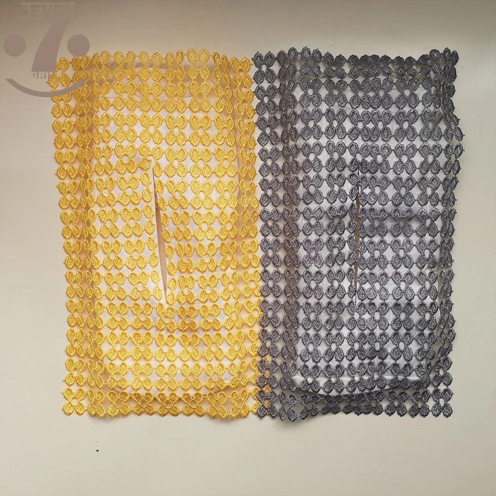 Винтажный стиль серый/желтый плед полиэстер вышитые ткани коробка чехол для