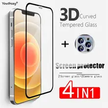 Full Cover Glass For iPhone 13 Pro Max 12 Mini 11 SE 2020 X XR XS Screen Protector Tempered Glass Lens Film For iPhone 8 7 Plus