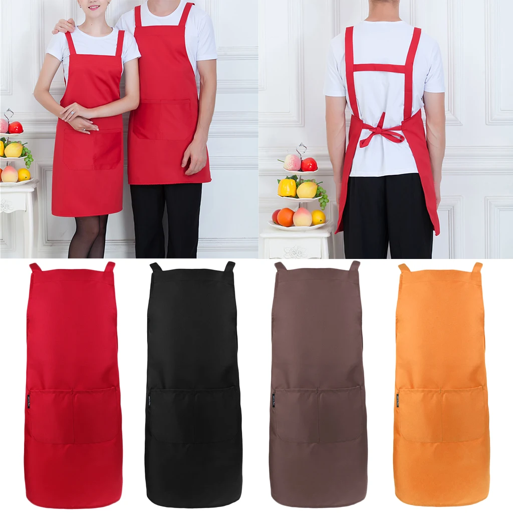 Unisex Cooking Kitchen Restaurant Bib Apron Dress 76*68cm Muti-color Pocket | Дом и сад