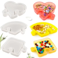 snack storage box silicone mold round square heart shape assembled epoxy resin mold for jewelry container diy crafts home decora