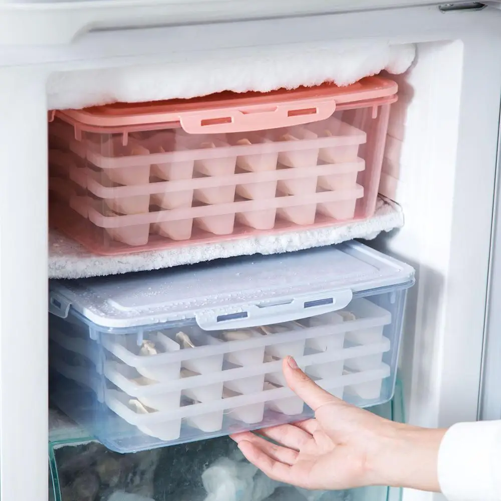 Трехуровневый пластиковый контейнер для хранения в холодильнике на 54 жилы