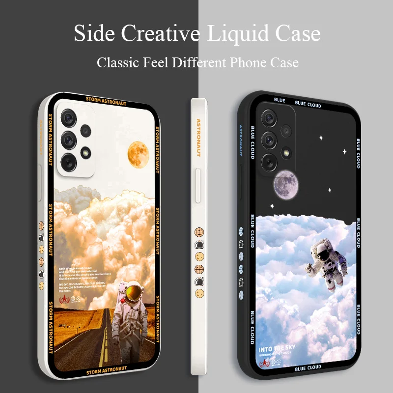 

Cloud Astronaut Case For Samsung A72 A52 A42 A32 A22 A21S A02S A12 A02 A71 A51 A41 A31 S21 S20 FE S10 S9 Ultra Plus Phone Cover