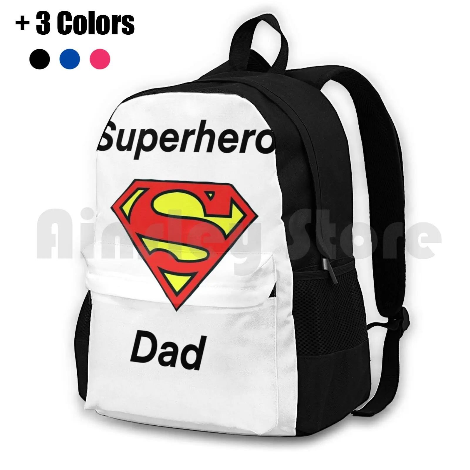 

Superhero Dad Outdoor Hiking Backpack Waterproof Camping Travel Dad Superhero