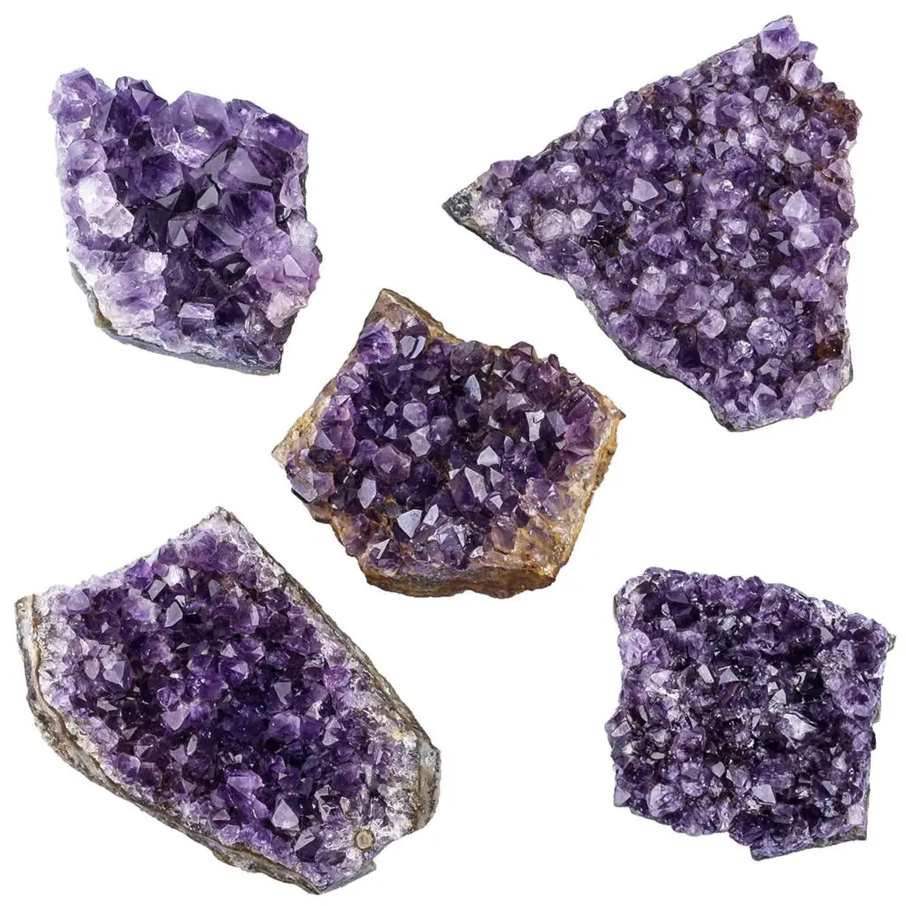 TUMBEELLUWA Natural Rough Amethyst Cluster Irregular Reiki Healing Mineral Specimen Home Decoration Crafts Decoration Ornament
