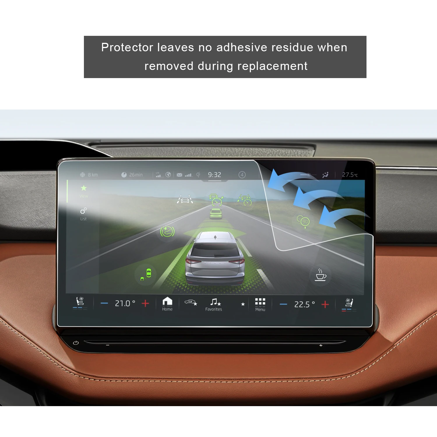 LFOTPP PET Защита экрана для Enyaq iV 2021 2022 13 дюймов Автомобильный мультимедийный радио