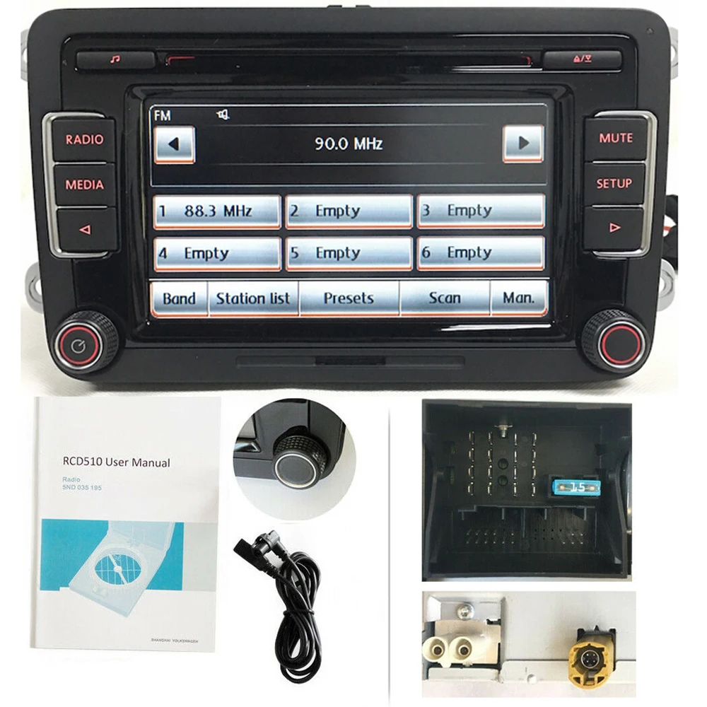 Автомагнитола стерео RCD510 CD-плеер USB AUX SD карта для Volkswagen Golf 5 6 MK5 MK6 CC Tiguan Touran Polo Passat B6 B7