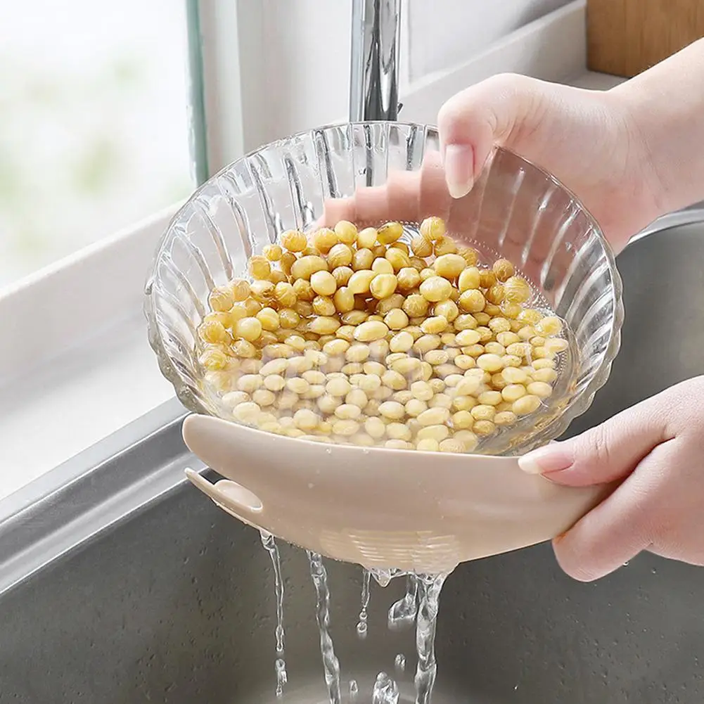 Rice Sieve Washer Plastic Sifter Spoon Soybeans Green Beans Washing Tool Drainer Strainer with Hole Ktichen Colander | Дом и сад