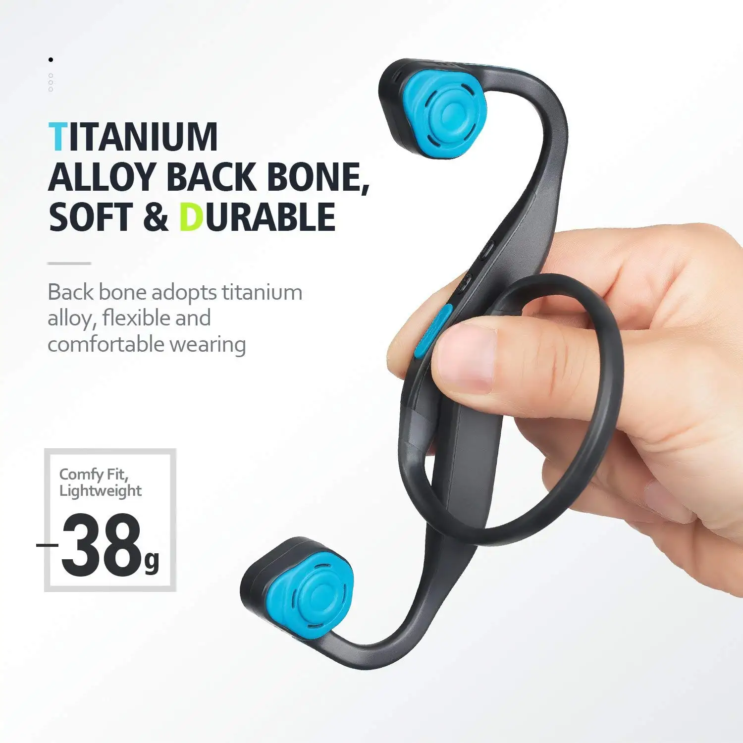 Vidonn F1, беспроводные наушники с костной проводимостью, HiFi, Bluetooth, микрофон, с шумоподавлением, водонепроницаемые, с шейным ремешком, спортивные наушники для бега