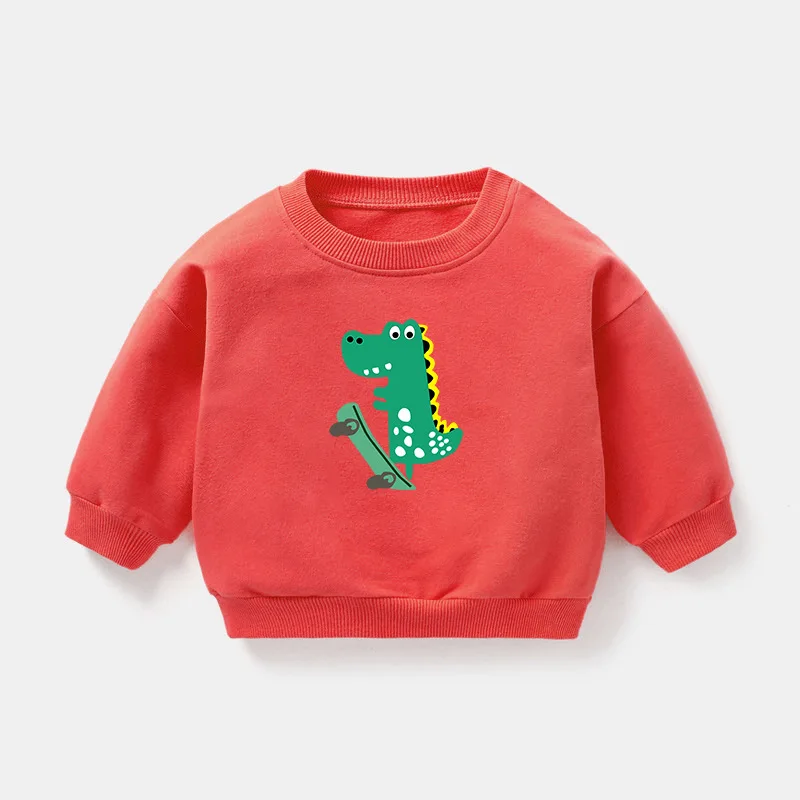 

Осенне-весенняя детская одежда, одежда с мультяшным принтом животных, свитшот для маленьких мальчиков, толстовки с длинным рукавом, топы, де...