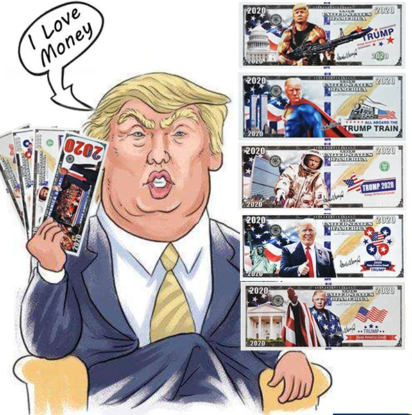 WR горячий! Дональд Трамп смешная ручка подставка держатель Шутка Подарок на день рождения игрушка забавный кляп подарок Свалка с Трампом - Цвет: 5pcs trump note