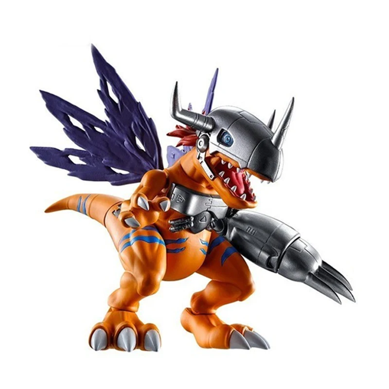 

Anime Original BANDAI Digimon Adventure Figure Shokugan Were Garurumon Greymon 8Cm Pvc Action Figurine Model Toys for Boys Gift