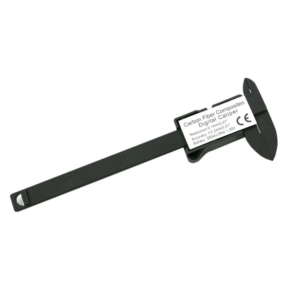 

100mm/4inch LCD Digital Electronic Carbon Fiber Vernier Caliper Gauge Micrometer Woodworking Gauging Tools Foldable Ruler