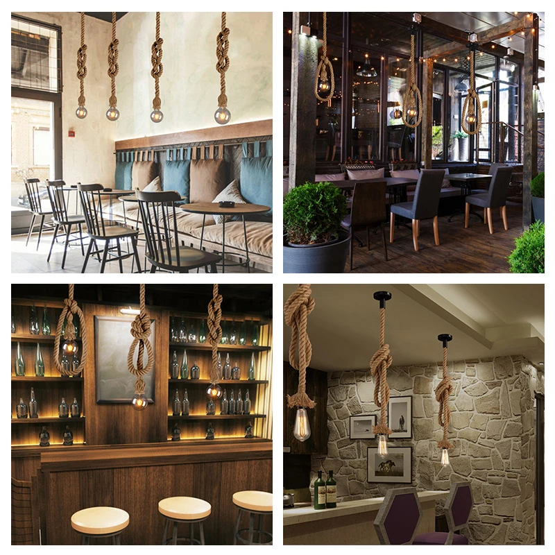 Винтажная подвессветильник веревка E27 1 м 5 2 3 85-265 в