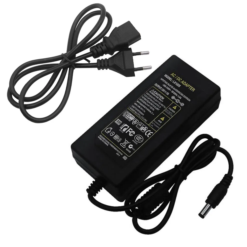 1 шт. AC DC 12V 5A 4 Pin Мощность адаптер питания 60W Переключатель 4-контактный разъем для