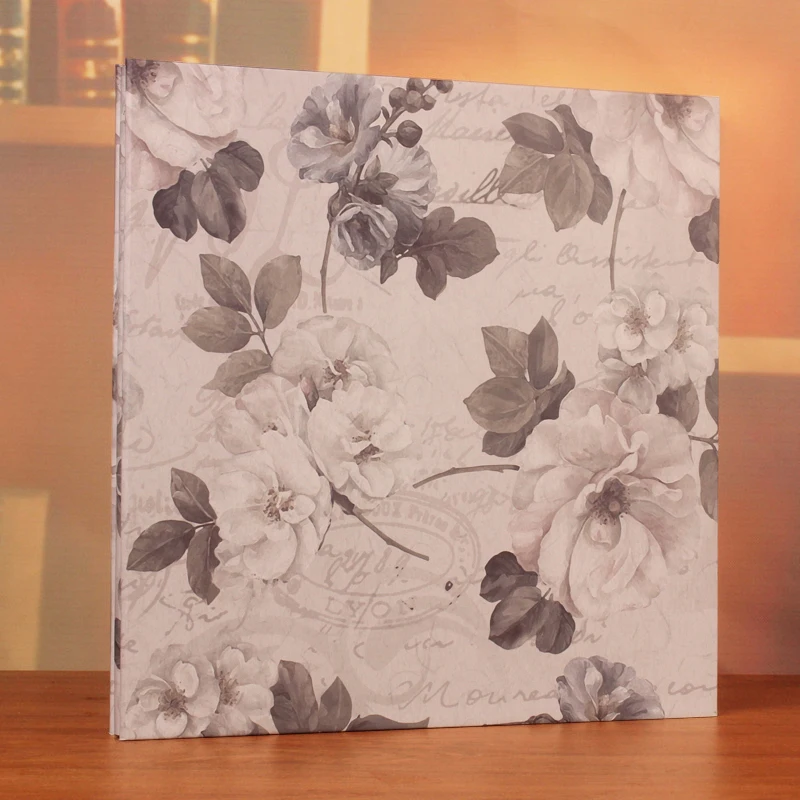 white paper Красивый DIY Фотоальбом 7 стилей для семьи, детский Свадебный фотоальбом, белые или черные листы, креативный подарок - Цвет: white paper