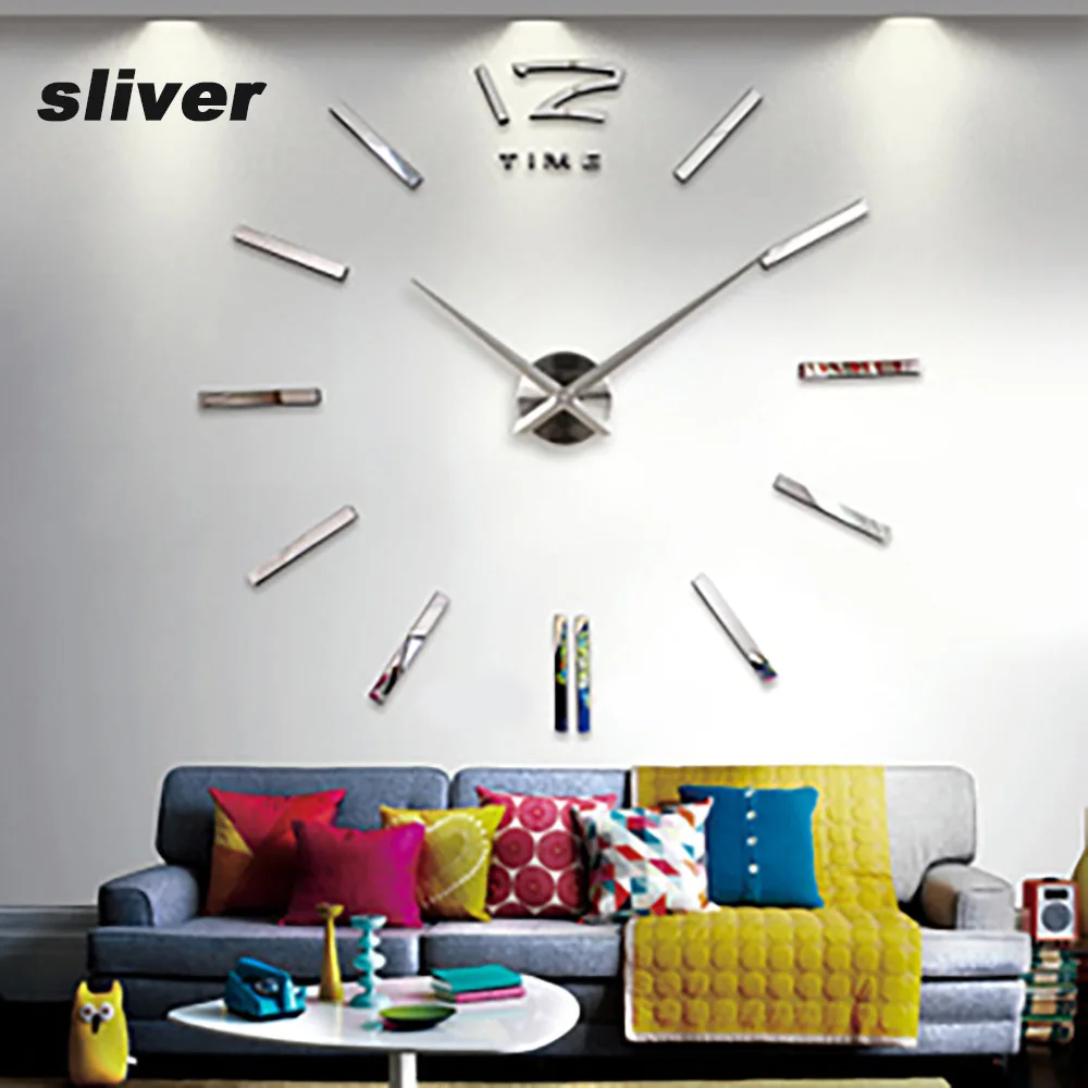 Quartz 3D DIY Wall Clock Silent Acrylic Round Modern Minimalist Style Creative Mirror Effect Home Decoration Office Many Options images - 6