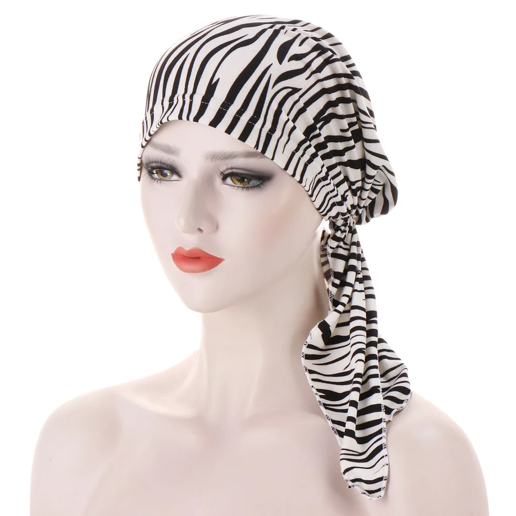 

New European and American leopard print headband Muslim headtie