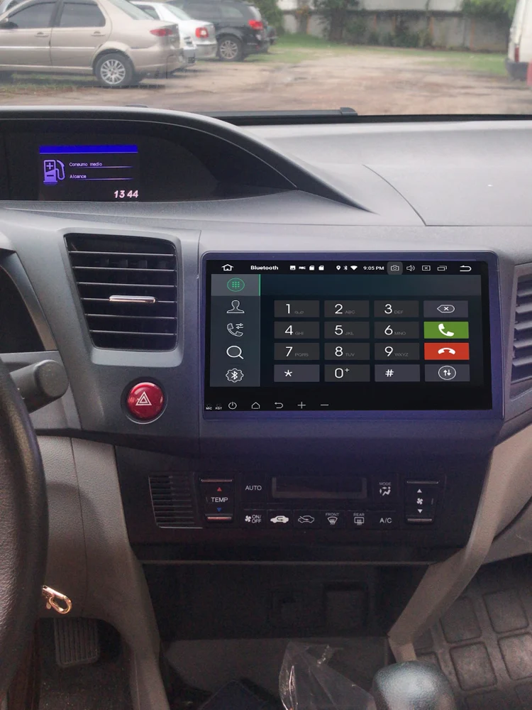 Автомобильный мультимедийный проигрыватель 10 1 дюймов android dvd gps для Honda civic 2012 2015 с