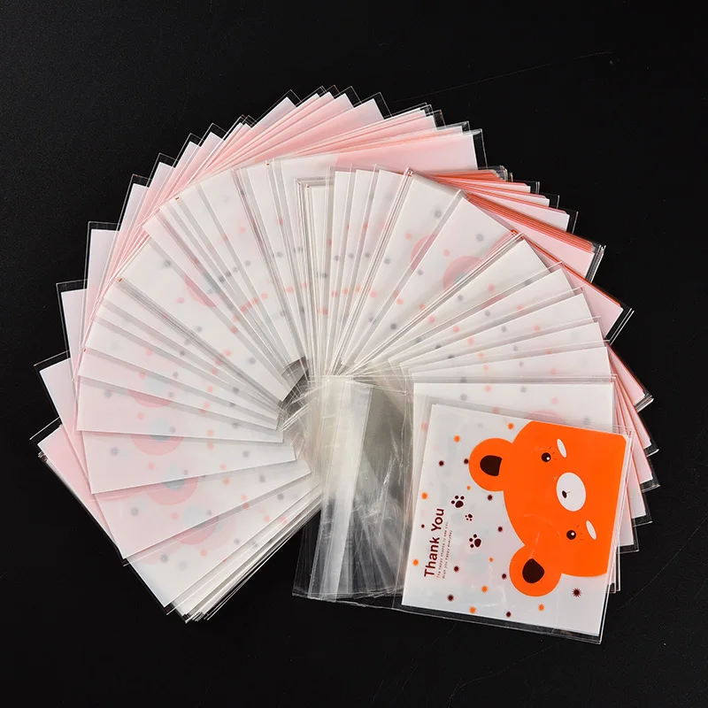 

100pcs Self Adhesive Cookie Candy Package Gift Bags Cellophane Wedding Birthday