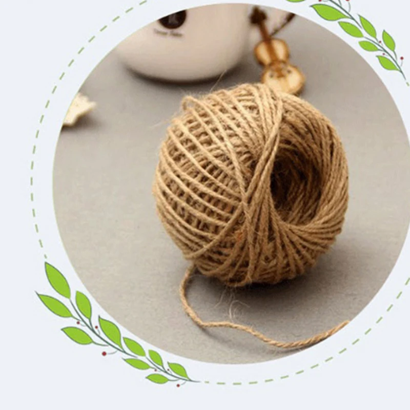 Джут шпагат Мешковина пеньковая веревка вечерние упаковка для свадебного