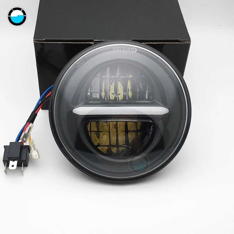 Круглый налобный фонарь 5 75 дюйма 3/4 СВЕТОДИОДНЫЙ DRL для моделей Softail Dyna и Sportster.| |