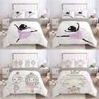 Пододеяльник ZEIMON для танцующей девочки, Комплект постельного белья для балета, милый домашний текстиль, постельное белье, мягкий комплект для кровати, размер QueenKing для детей