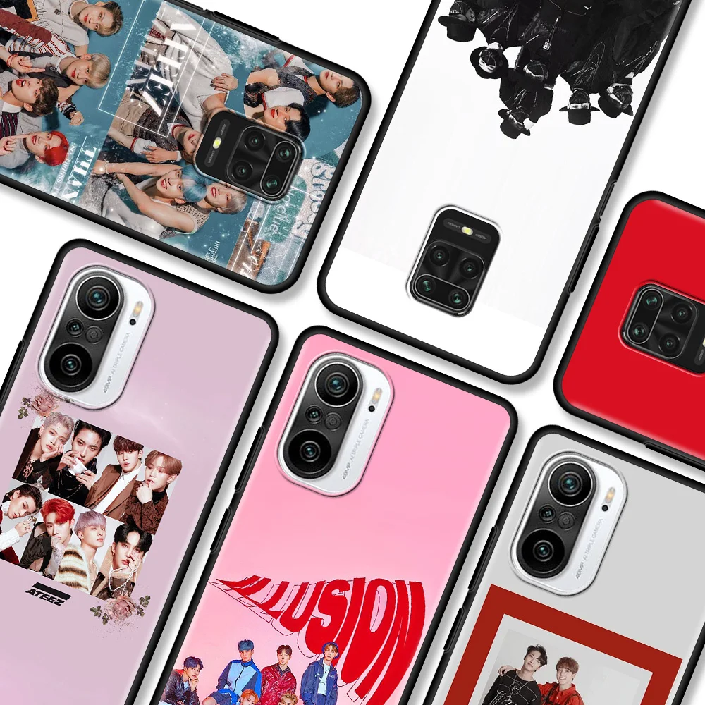 

Ateez Phone Case for Xiaomi Redmi Note 9S 9 4G 8 Pro 7 8T 8 10 9A 10Pro 8 7A K40 8A 6A 9T 5G Soft Bag