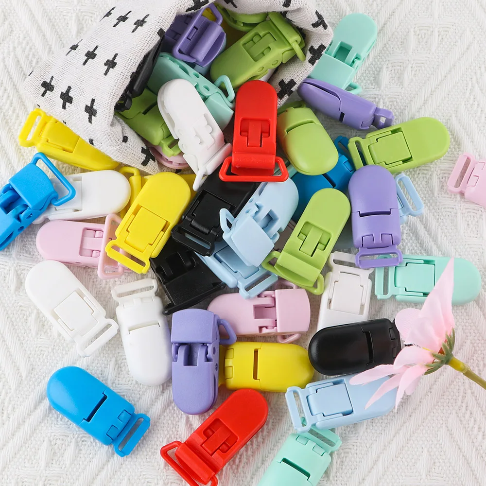 

Sunrony 20Pc Plastic Baby Multicolour Pacifier Clips Wholesale Soother Holder For DIY Pacifier Chain Necklace Clamp Accessories