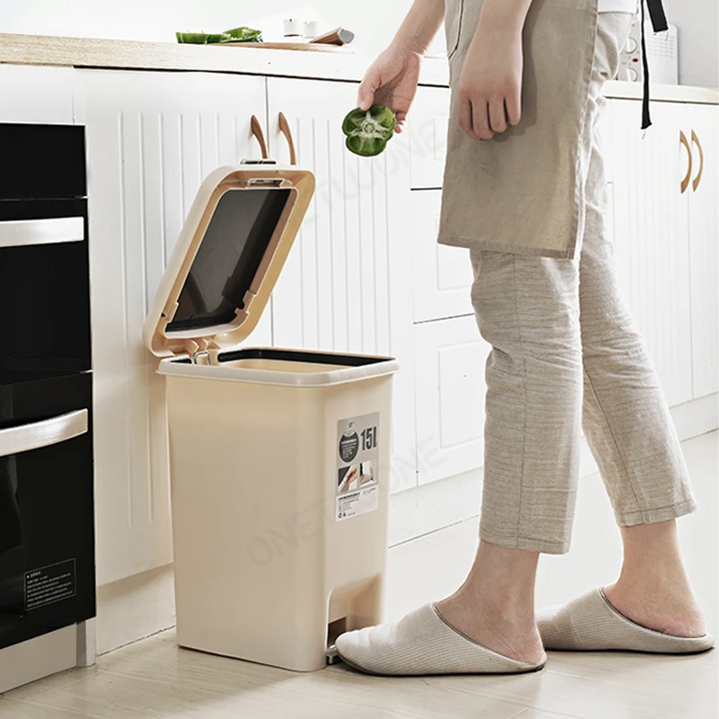 Пластиковая корзина для мусора большого размера квадратные мусорные баки с