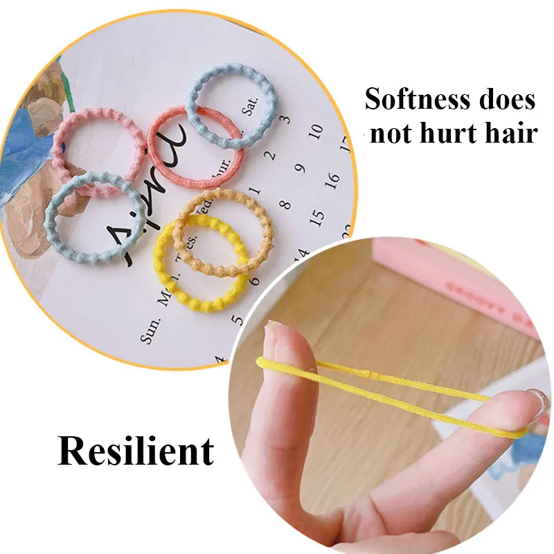 

100PCs Children Cute Soft Elastic Hair Bands Scrunchies Girls Hair Rope Ponytail holders Rubber Bands Kids Hair Accessories
