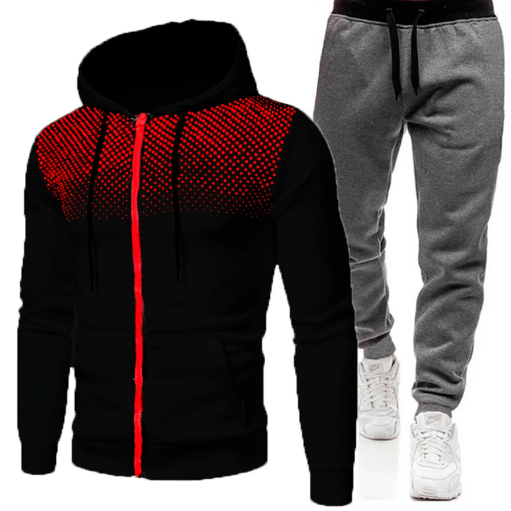 

2021 New Tracksuit Men Autumn Winter Men's Sets Hoodies+Pants Harajuku Sport Suits Casual Sweatshirts Sportswear Men's Clothing