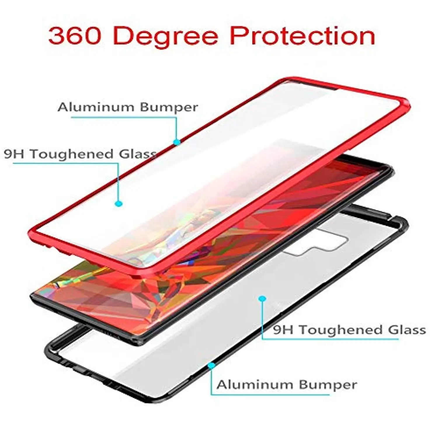 360 Передний + задний Магнитный Полный стеклянный чехол для Xiaomi Redmi Note 8 Pro 7 7A K20