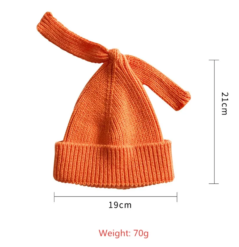 Winter Kids Hats Boys Girls Multicolor Fashion Tie Children Baby Hats and Caps Knitted Warm Hat Skullies Beanies Without Label images - 6