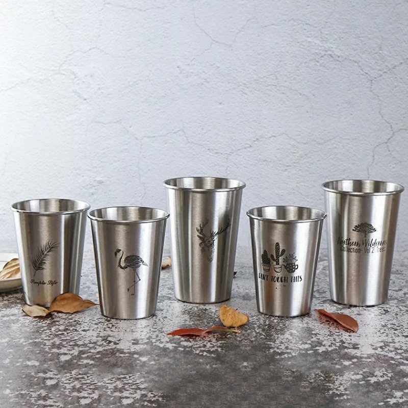 Европейская Питьевая чашка из нержавеющей стали кружка для полоскания рта