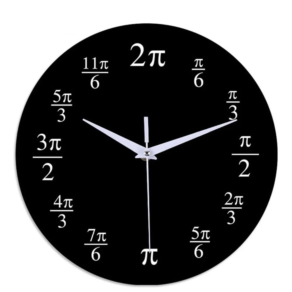 Новые акриловые тихие красивые часы спальня гостиная Математика Pi креативные