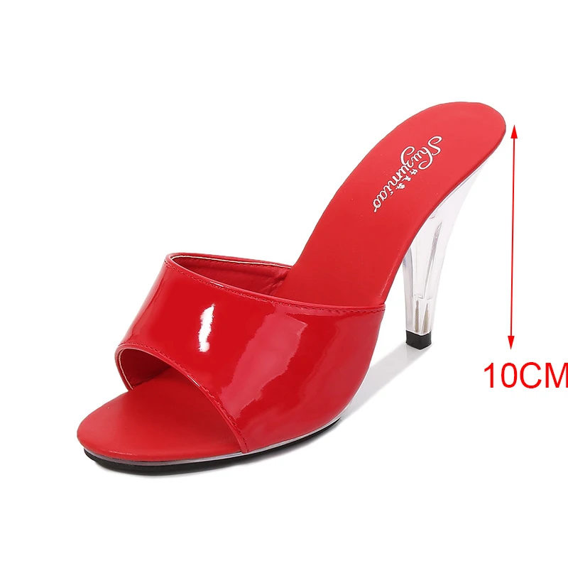 

2021 Women candy-colored Slippers Women High Heels Slippers Sexy Summer 7cm 10cm High Heels Luxury open-toe Shoes For Ladies
