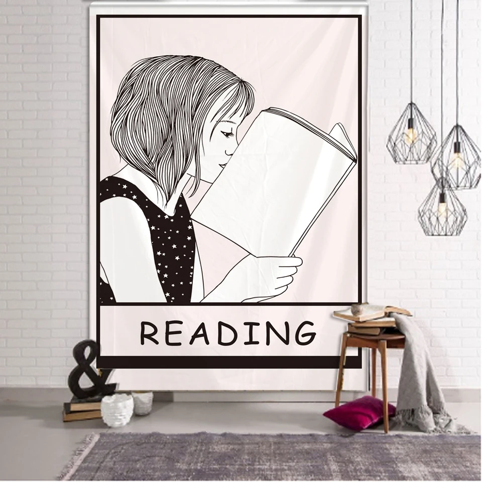 Скандинавские простые гобелены Висячие Стены милые для девочек ландшафтные обои