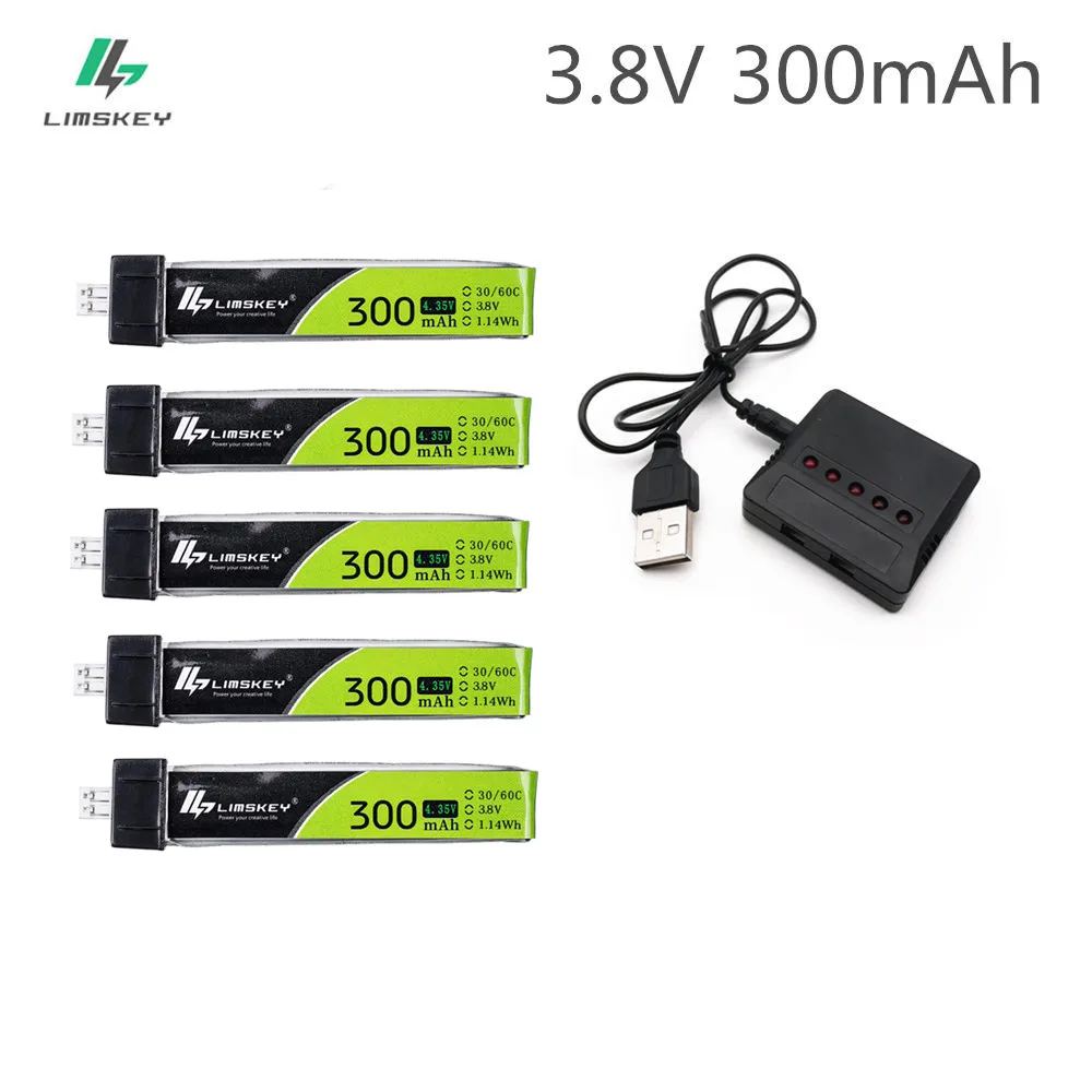 Аккумулятор Limskey 1S HV 3 8 в 300 мАч 30C 4 35 с зарядным устройством | Игрушки и хобби
