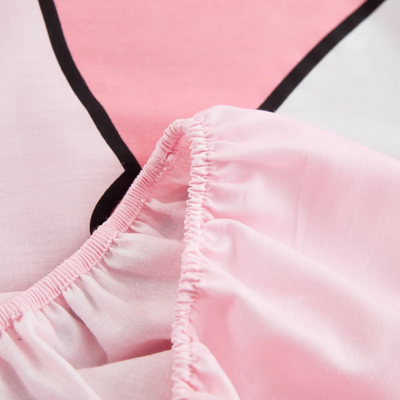 Простыня Liv-Esthete с мультяшным слоном розовая простыня для матраса из 100% хлопка на