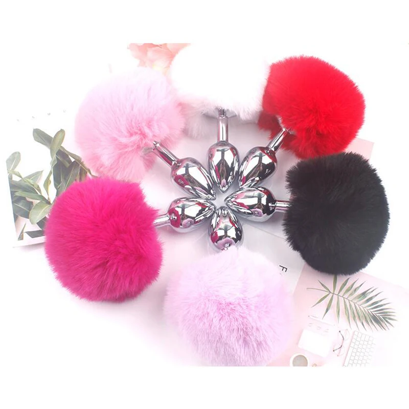 Sefllo заглушка в виде хвоста кролика анальные игрушки из нержавеющей стали