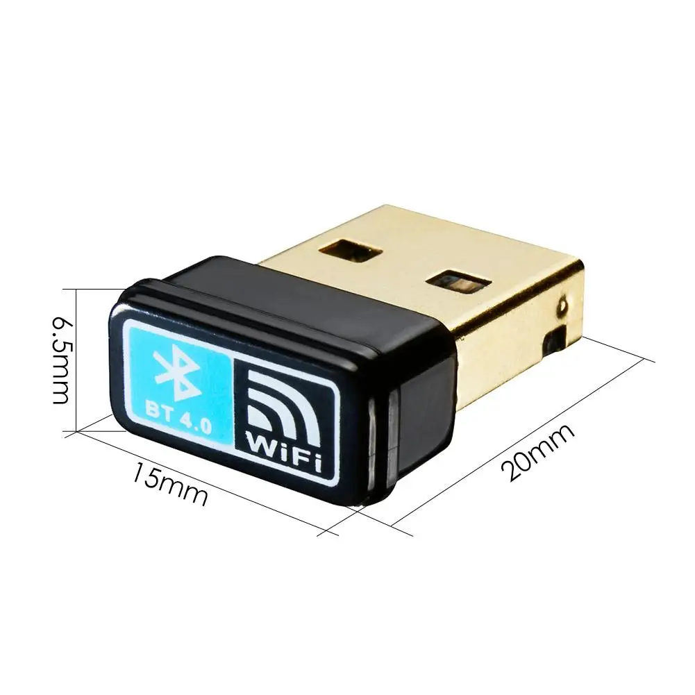 Новый BT4.0 150 м мини usb Wi Fi Bluetooth двойная функция беспроводная сетевая карта для