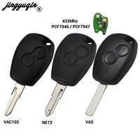 jingyuqin 2b car remote key fob for renault megan modus clio modus kangoo logan sandero duster for nissan almera