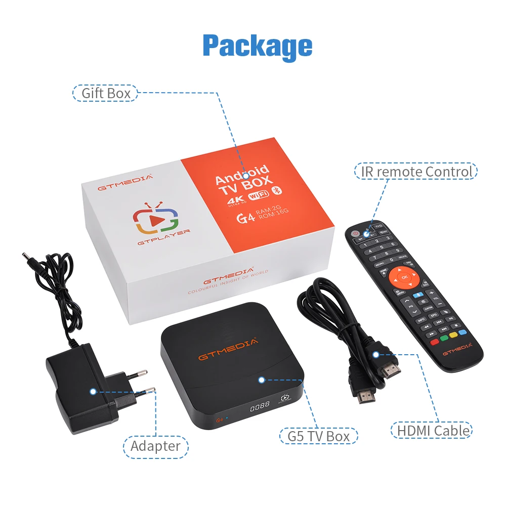

GTMEDIA G4, Android 1080, Wi-Fi, ed4K, 30 /HEVC, H.265/P, , Xtream M3U