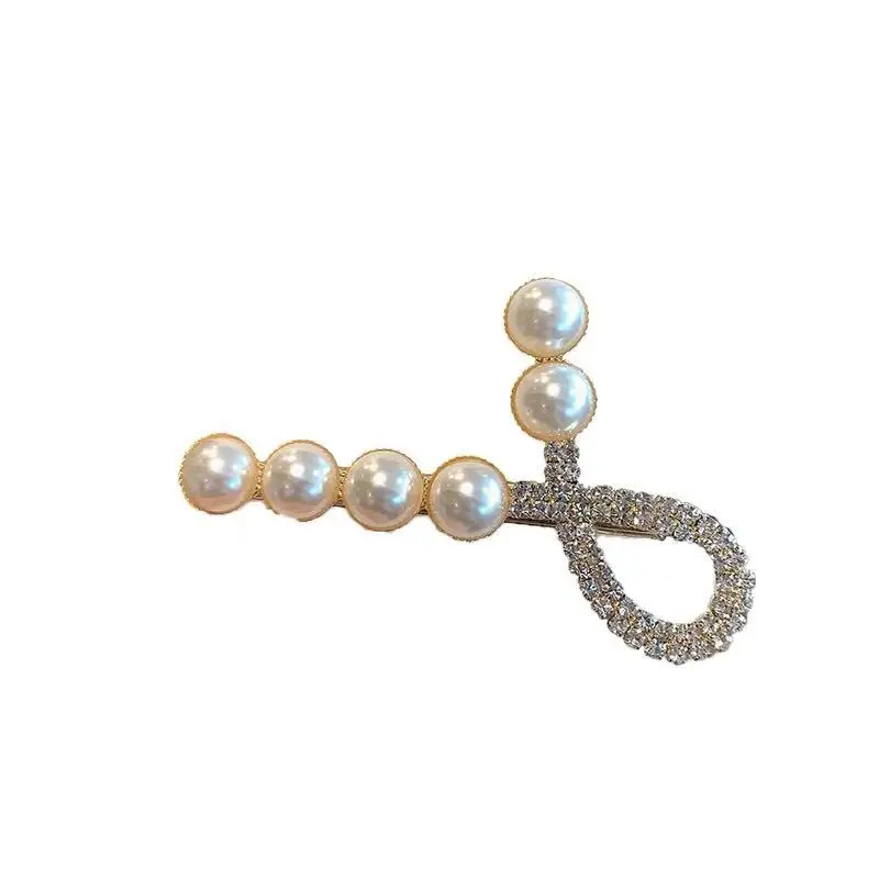 

4 pieces/set women girls elegant full pearl geometric hairpins sweet decorative hairpins Barrett hairband hair accessories